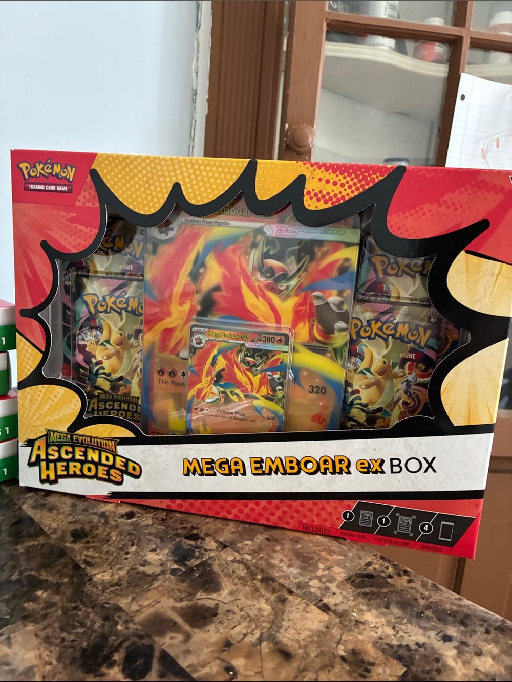 Pokemon Mega Emboar ex Box - Red Yellow Black
